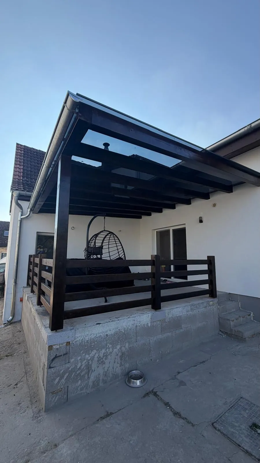 Pergola se zábradlím z KVH a BSH hranolů